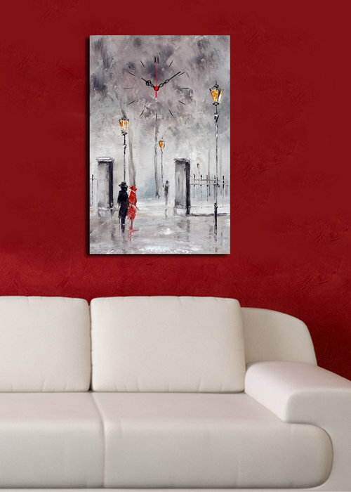 Wallity YYCS-1 Reloj de Pared Decorativo de Lienzo Multicolor